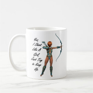 Caneca De Café Eu atiro como uma garota