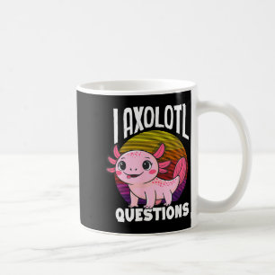 Caneca De Café Eu axolotl perguntas salamandra mexicana rosa fofa