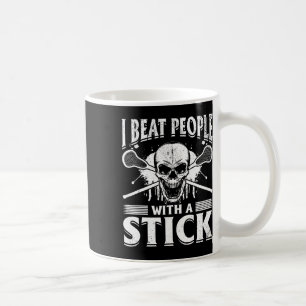 Caneca De Café Eu Bato Pessoas Com Um Pau - Engraçado Lacrosse