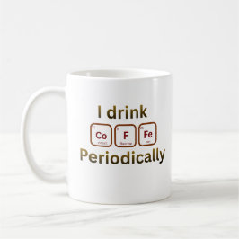Caneca De Café Eu Bebo Café Periodicamente Piada Química Café Eng