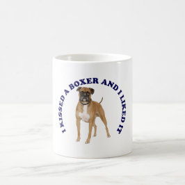 Caneca De Café Eu beijei um Boxer