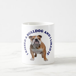 Caneca De Café Eu beijei um Buldogue