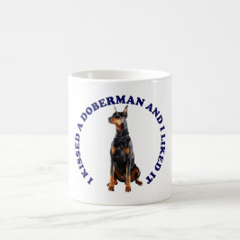 Caneca De Café Eu beijo um Dobermann