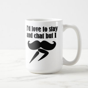 Caneca De Café Eu Bigode (Eu Devo Correr) - Muito Engraçado