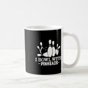 Caneca De Café Eu Boliche Com Cabeças De Pinos Roupa Engraçada