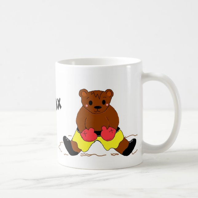 Caneca De Café Eu Caixa - Urso Boxeador (Direita)