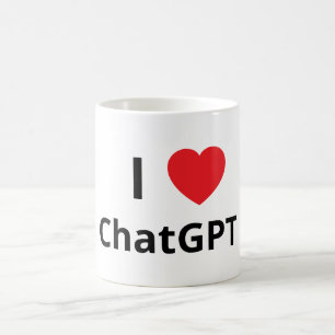 Caneca De Café Eu ❤️ ChatGPT