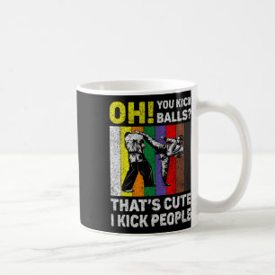 Caneca De Café Eu Chuto Pessoas Taekwondo Vintage Caratê