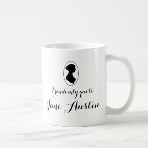 Caneca De Café Eu cito aleatòria o copo de café de Jane Austen