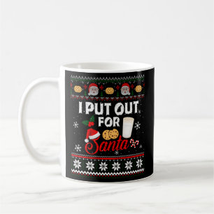 Caneca De Café Eu Coloquei Para Papais noeis Cookies E Leite Feio