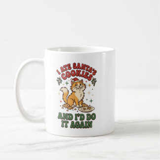 Caneca De Café Eu Comi os Biscoitos do Papai Noel e Faría Novamen