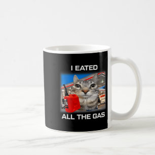 Caneca De Café Eu Comi Todo O Gás Meme De Gato Olhando Bobo Engra