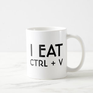 Caneca De Café Eu Como Atalho de Teclado de Cola Trocadilho