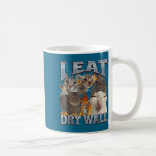 Caneca De Café Eu Como Drywall Gato Engraçado Meme Bootleg Gráfic
