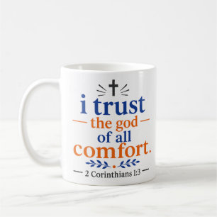 Caneca De Café Eu Confio No Deus De Todo Conforto Citação Baseada