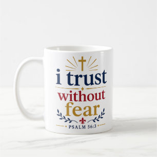Caneca De Café Eu Confio Sem Medo Citação Inspiradora Cristã