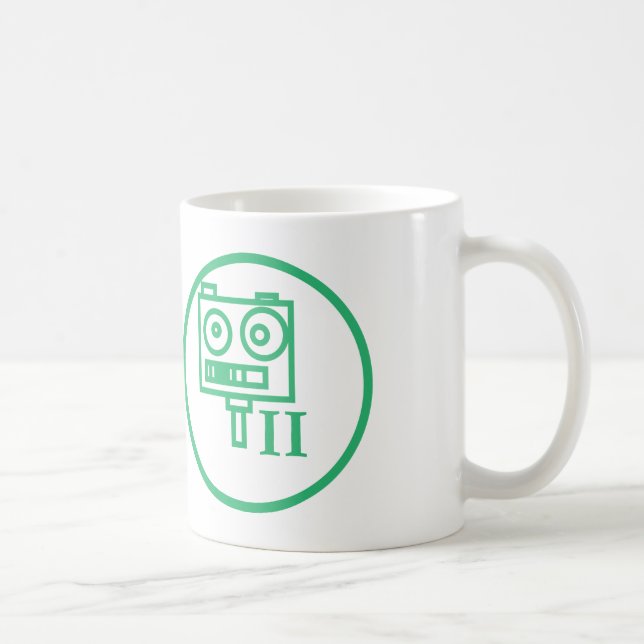 Caneca De Café "Eu construo o crachá dos robôs" (NÍVEL II) (Direita)