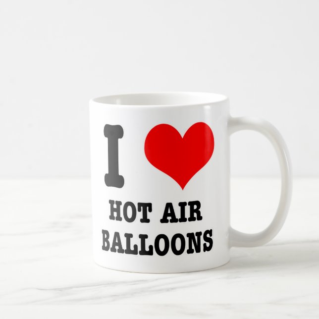 CANECA DE CAFÉ EU CORAÇÃO (AMOR) BALÕES DE AR QUENTE (Direita)