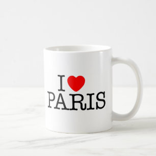 Caneca De Café Eu coração (amor) Paris