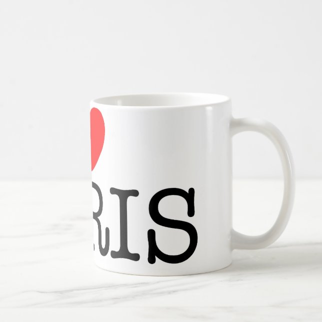 Caneca De Café Eu coração (amor) Paris (Direita)