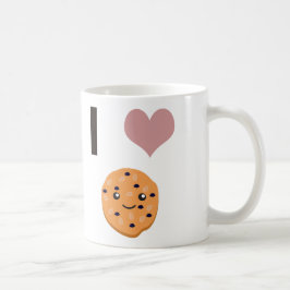 Caneca De Café Eu coração Cookies de aveia