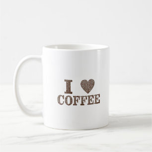 Caneca De Café Eu coração Uma Arte De Café