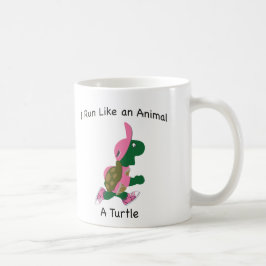 Caneca De Café Eu Corro Como Um Animal, Uma Tartaruga