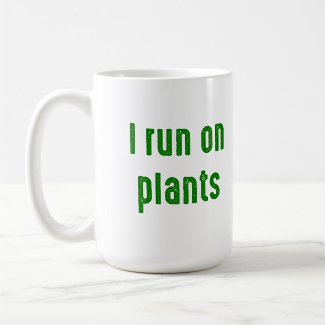 Caneca De Café Eu corro em plantas (Esquerda)