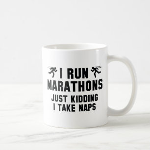 Caneca De Café Eu corro maratonas