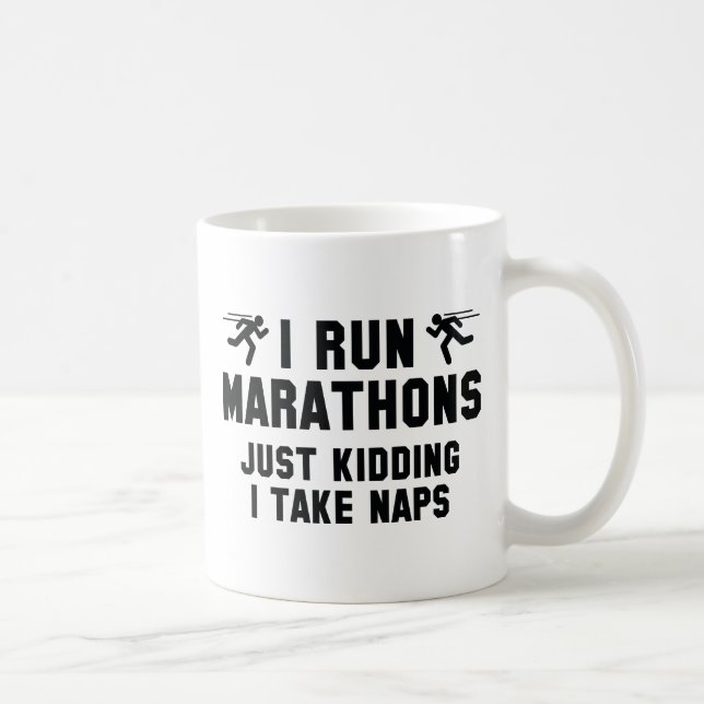 Caneca De Café Eu corro maratonas (Direita)