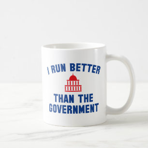 Caneca De Café Eu Corro Melhor Que O Governo