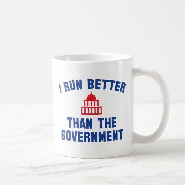 Caneca De Café Eu Corro Melhor Que O Governo (Direita)