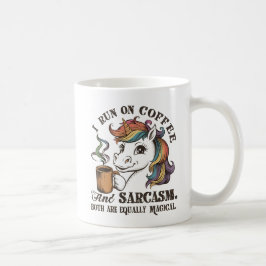 Caneca De Café Eu corro no café e no sarcasmo