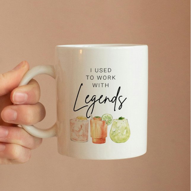 Caneca De Café Eu Costumava Trabalhar Com Lenda Personalizada de  (Criador carregado)