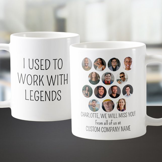 Caneca De Café Eu Costumava Trabalhar Com Lendas 14 Foto do Coleg (I Used To Work With Legends 14 Coworker Photo Coffee Mug
)