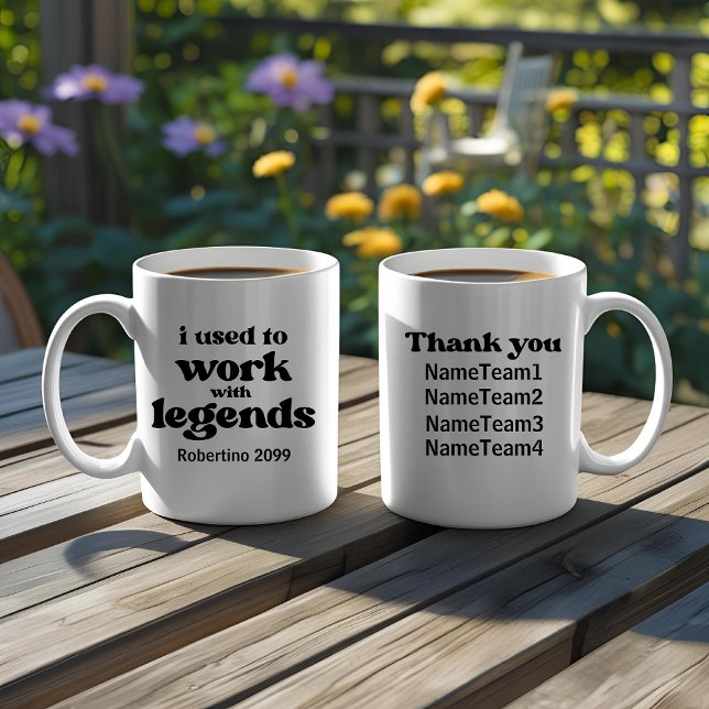 Caneca De Café Eu Costumava Trabalhar com Lendas Piada de Aposent (Criador carregado)