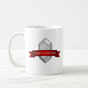 Caneca De Café Eu Data Zircões- Cristal de Zircão