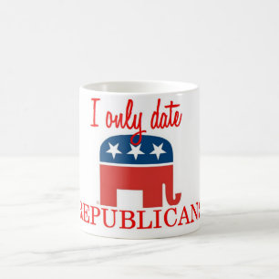 Caneca De Café Eu dato somente republicanos copo de café