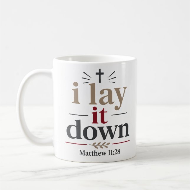 Caneca De Café Eu Deixo Inspirando Citação Bíblica Verdadeira (Esquerda)