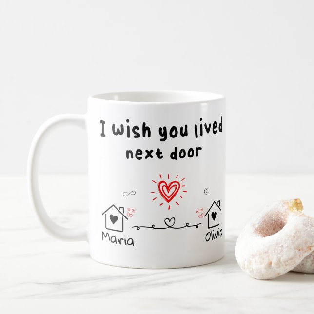 Caneca De Café eu desejaria viver ao lado, presente personalizado (Com Donut)