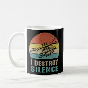 Caneca De Café Eu Destruo Trompete Silencioso Para Jogador De Tro