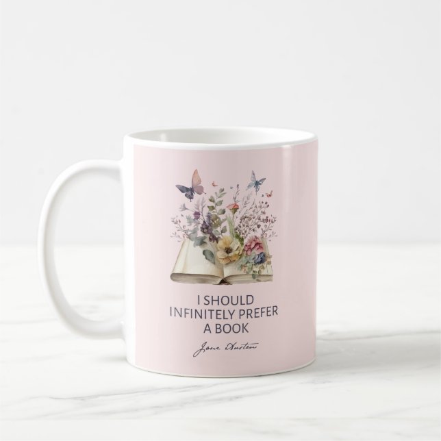 Caneca De Café Eu Deveria Preferir Infinitamente Um Livro II - Ja (Esquerda)