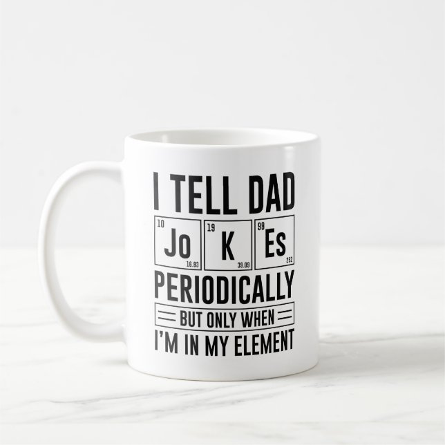 Caneca De Café Eu Digo Às Piadas Pais Periodicamente (Esquerda)