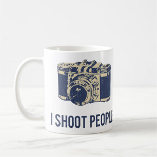 Caneca De Café Eu disparo em pessoas da câmera da fotografia