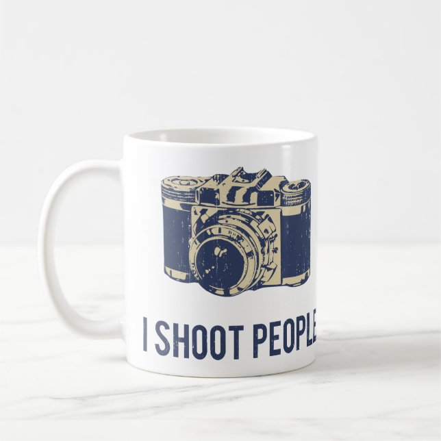 Caneca De Café Eu disparo em pessoas da câmera da fotografia (Esquerda)