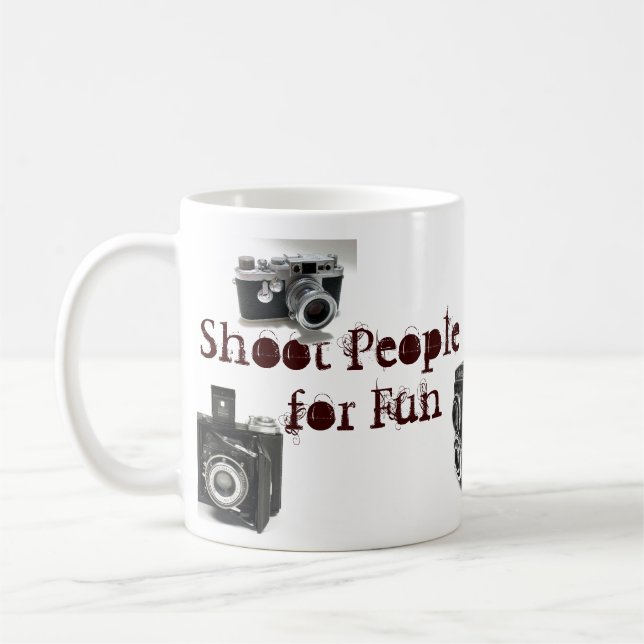 Caneca De Café Eu disparo no ppl para a chalaça da câmera do (Esquerda)