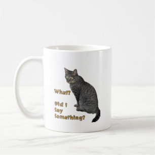 Caneca De Café Eu Disse Algo Fofo Arte de Gato