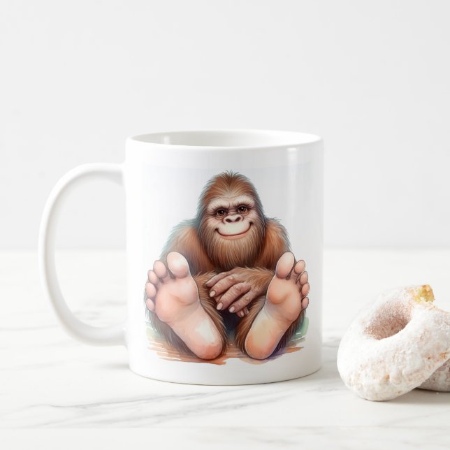 Caneca De Café Eu e Meu Pé Grande (Com Donut)