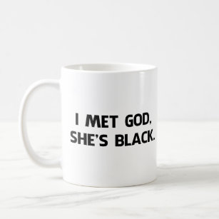 Caneca De Café Eu encontrei o deus e é preta