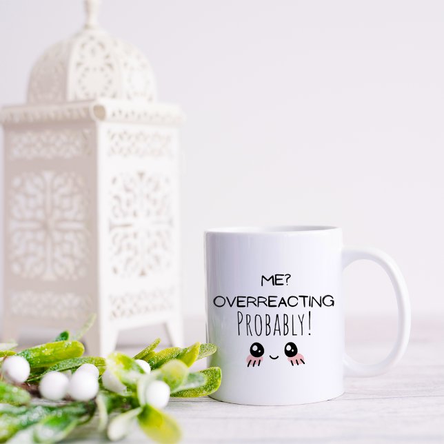 Caneca De Café Eu engraçado exagerando (Criador carregado)